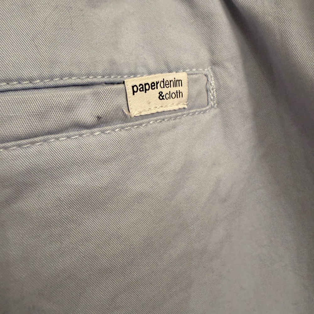 Paper Denim & Cloth Men's NWT Size XL Light Blue Polo Flat Front s Classic Fit. - Picture 11 of 16